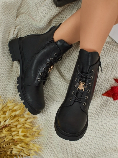 Eko kožené šněrovací dámské boty Veltih