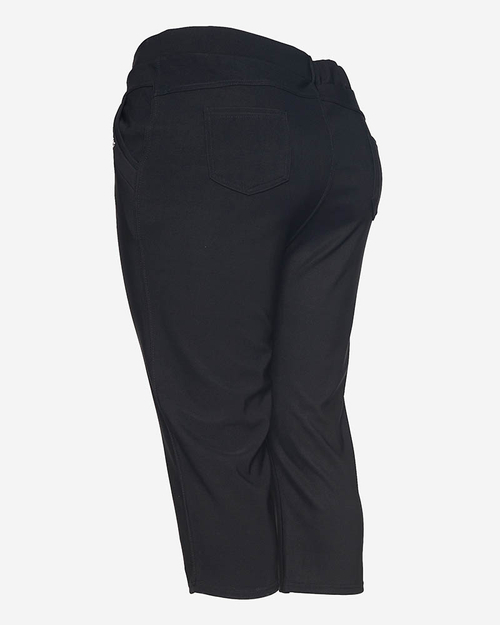 Жіночі шорти довжиною 3/4 чорного кольору PLUS SIZE - Одяг