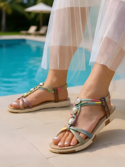 Dámské Sandály Colora Aurora Royalfashion Zirkony Jaro Léto