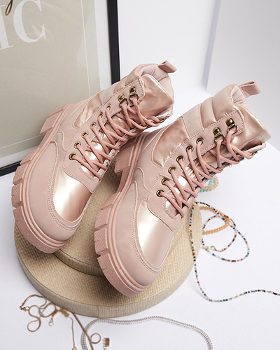Růžové dámské zateplené boty Kasemi- Footwear