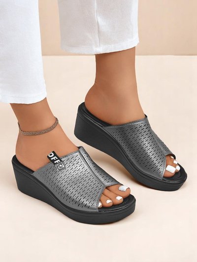 Royalfashion Dámské pantofle na klínku Luna Wedge
