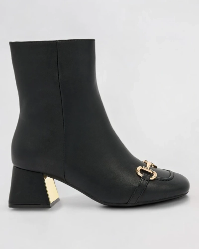 Royalfashion Чорні жіночі черевики на низькій шпильці Referra