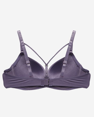 Fialová dámská vyztužená podprsenka s ramínky- Spodní prádlo