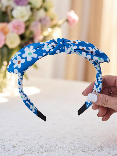 Royalfashion Обруч для волосся з бантиком у квітковий візерунок Florinka