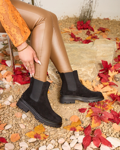 Royalfashion Černé dámské zateplené boty Comfy Walk