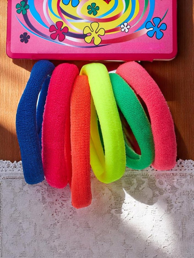 Royalfashion Sada 6 barevných gumiček do vlasů Colora