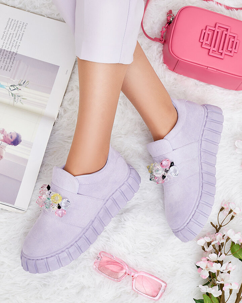 Royalfashion Sportovní polobotky s barevnými kamínky Resinello