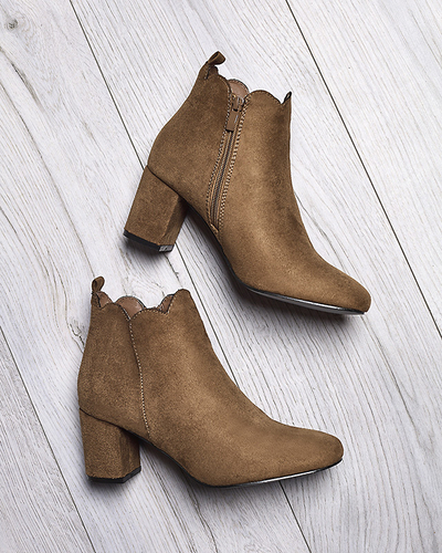 Жіночі черевики з екозамші коричневого кольору Kernag- Footwear