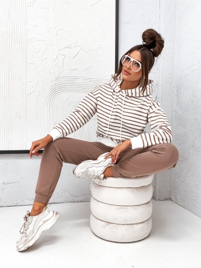 Royalfashion Dámský pruhovaný jogový set