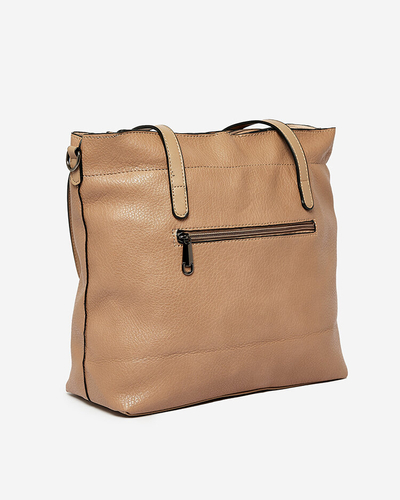 Royalfashion Světle hnědá dámská shopper kabelka