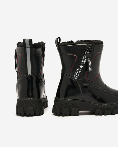 Royalfashion Dětská obuv a'la snow boots in black Sorroda