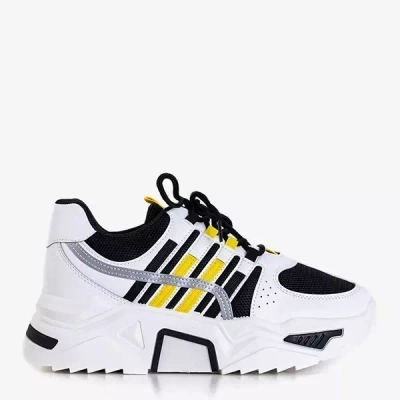 OUTLET Жіночі чорно-білі кросівки на платформі Soyea - Взуття