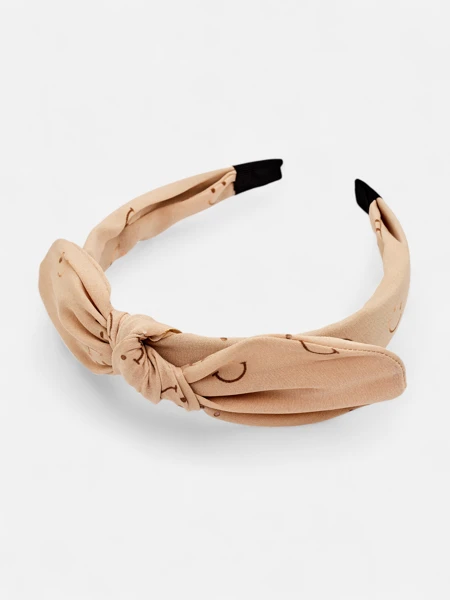 Royalfashion Дитяча пов'язка на волосся з бантиком з принтом у вигляді усміхнених облич