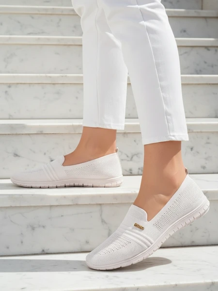 Dámská Obuv Ariadne z Tkaniny v Krémové Barvě