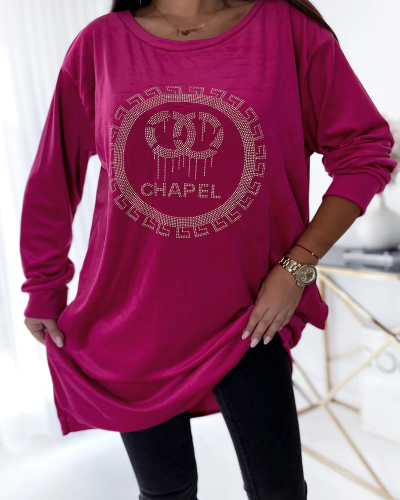Жіноча туніка Royalfashion з цирконами кольору фуксії