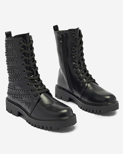 OUTLET Dámské boty z eko kůže s perlami Simvao- Obuv