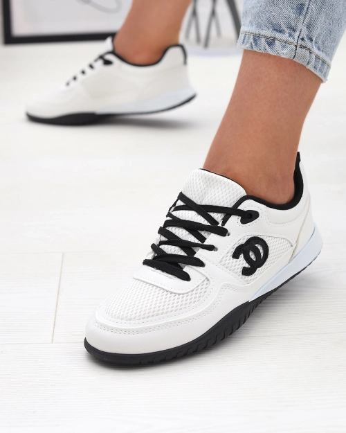 OUTLET Royalfashion Біло-чорні жіночі спортивні кросівки Bofiale