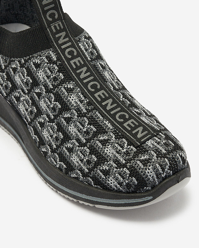 Černo-šedá dámská sportovní obuv s potiskem Scerpa- Obuv