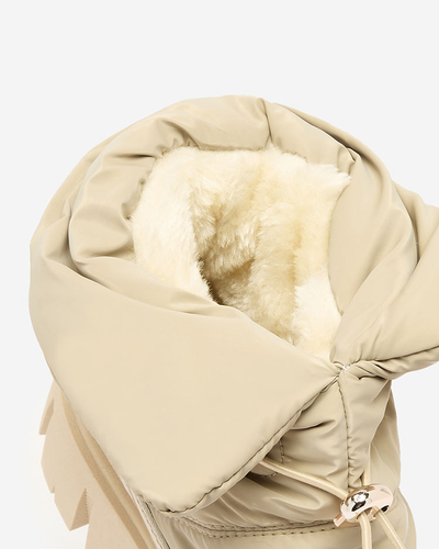 Royalfashion Dámské sněhule ve světle hnědé barvě Sadella