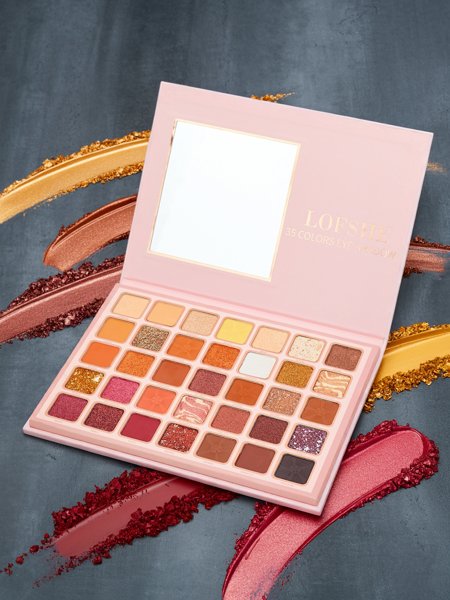 Dívčí kouzelná paletka 35 očních stínů s třpytivým a matným efektem Zlatý čokoládový fudge