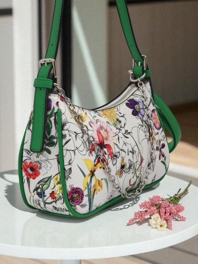 Royalfashion Malá dámská kabelka z ekokůže s květinovým vzorem Lily Bloom