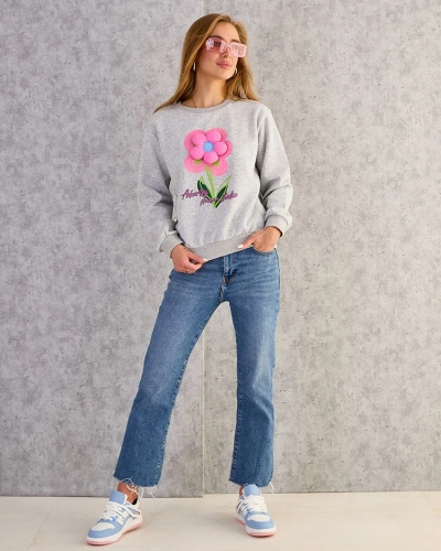 Жіночий світшот з тонким принтом Royalfashion