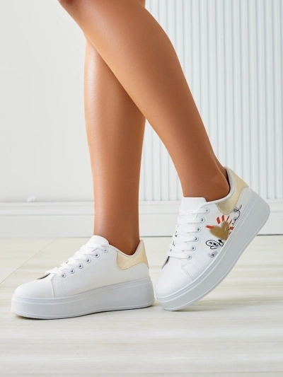 Royalfashion Dámské platformové tenisky s potiskem Alcape