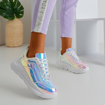 OUTLET Holografické boty na silné platformě Dambi - Obuv