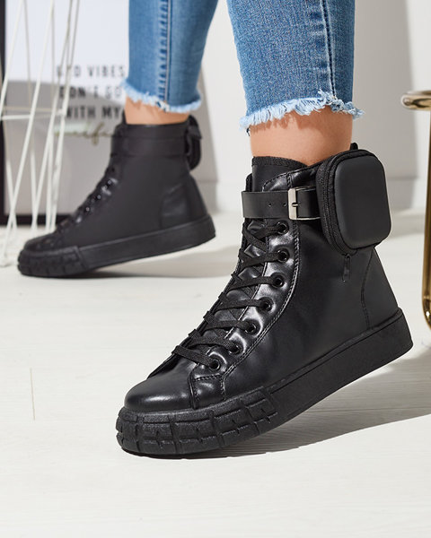 Чорні жіночі спортивні туфлі з сумкою Efiffe- Footwear