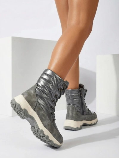 Kotníkové Dámské Aurora Stříbrné Ekologické Ležérní na Zimu