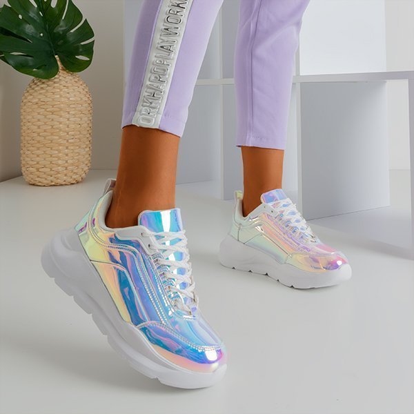 OUTLET Holografické boty na silné platformě Dambi - Obuv