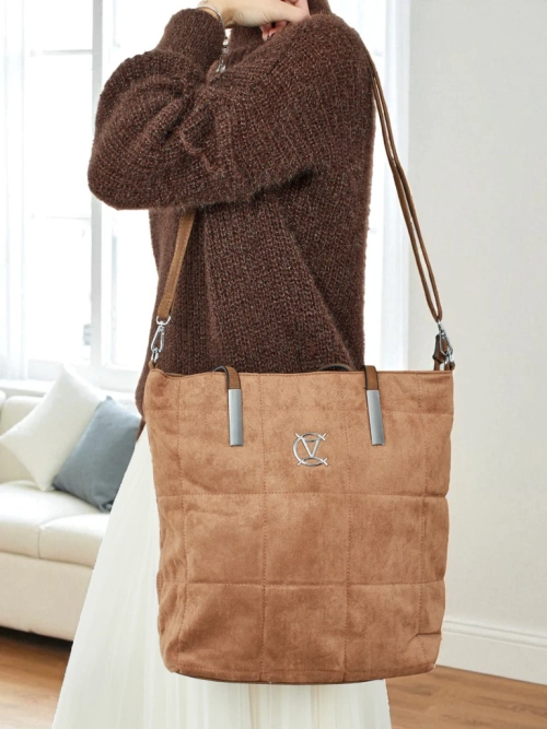 Жіноча сумка-шопер Caryenne з екозамші