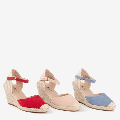 Práškové klínové sandály a'la espadrilles Tidem - obuv
