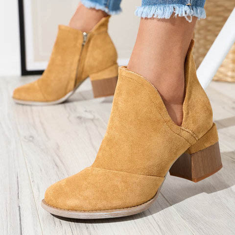 Dámské zateplené kozačky Camel na sloupku Karela - Obuv