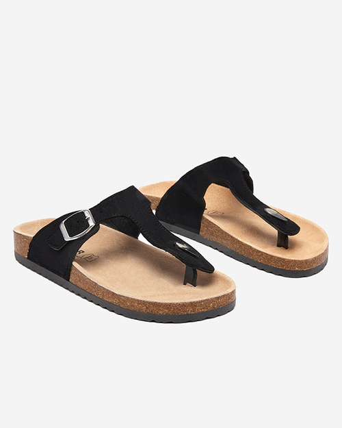 Чорні жіночі шльопанці Sodifo