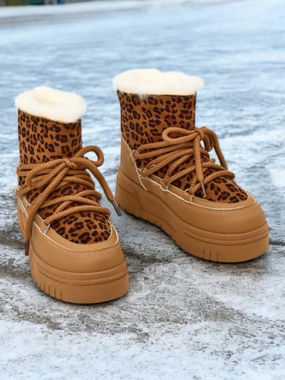 Royalfashion Dámské kožené sněhule Moniuc