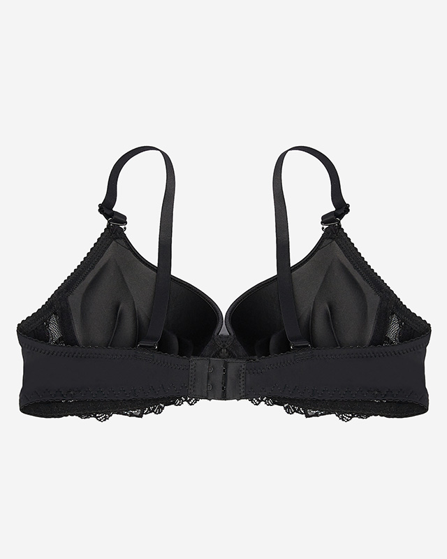Černá dámská podprsenka zdobená krajkou - Spodní prádlo