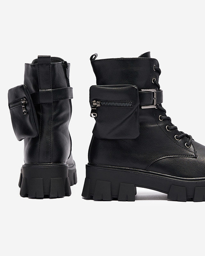 OUTLET Чорні жіночі черевики-баггі з сумкою Feffle- Footwear