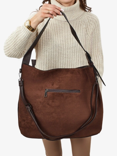 Жіноча сумка-шопер еко-замшева Donenn