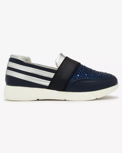 Námořnicky modré dětské slip-on tenisky Ciarala - Obuv