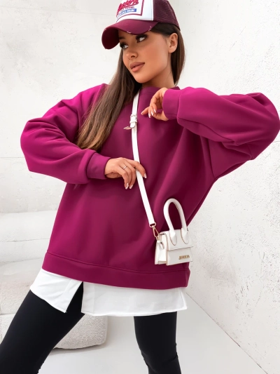 Royalfashion Bavlněná dámská mikina s odnímatelným spodním dílem