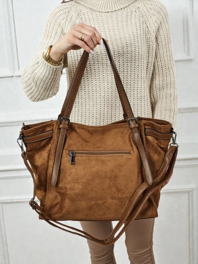 Жіноча сумка-шопер еко замшева Daville