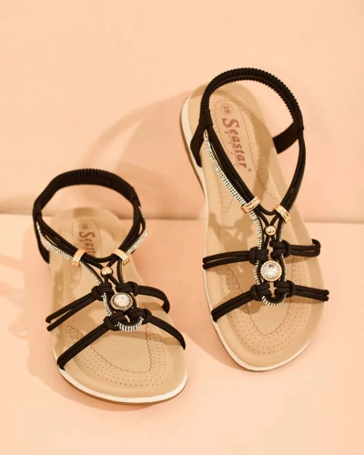 Royalfashion Жіночі босоніжки з цирконію Solin