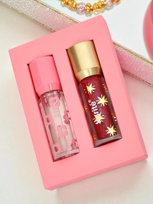 Блиск з блискітками та безбарвний блиск 2в1 Ruby Woo