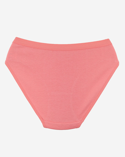 Dámské korálové bavlněné slipy s nápisem - Spodní prádlo