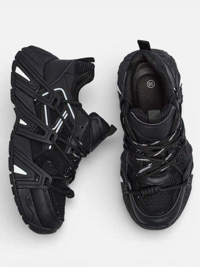 Жіночі Снікерси Athena Чорні Синтетичні Спортивні на Кожен День