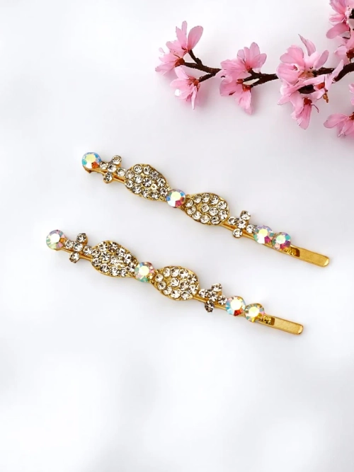 Royalfashion Шпильки для волосся зі стразами та маленькими бантиками Tiny Bows