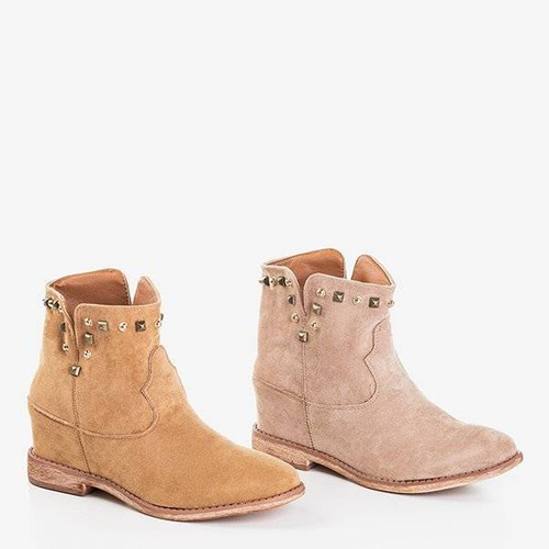 ВИХІД Черевики на внутрішньому танкетці в світло-коричневому кольорі Брунео - Взуття