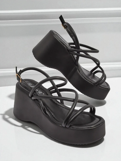 Royalfashion Dámské sandály na klínku Skyline Straps
