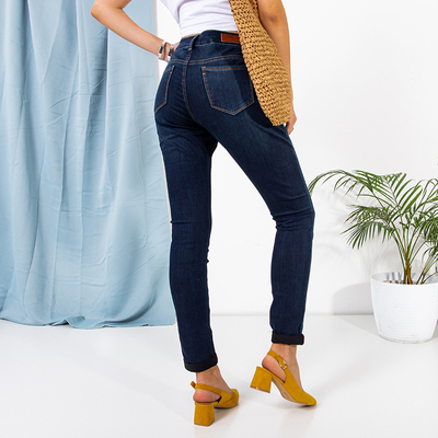 Темно-сині жіночі штани